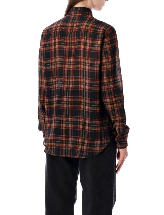 25FW 생로랑 반팔 티셔츠 838891Y26ZA 6703 GREY ORANGE - SAINT LAURENT