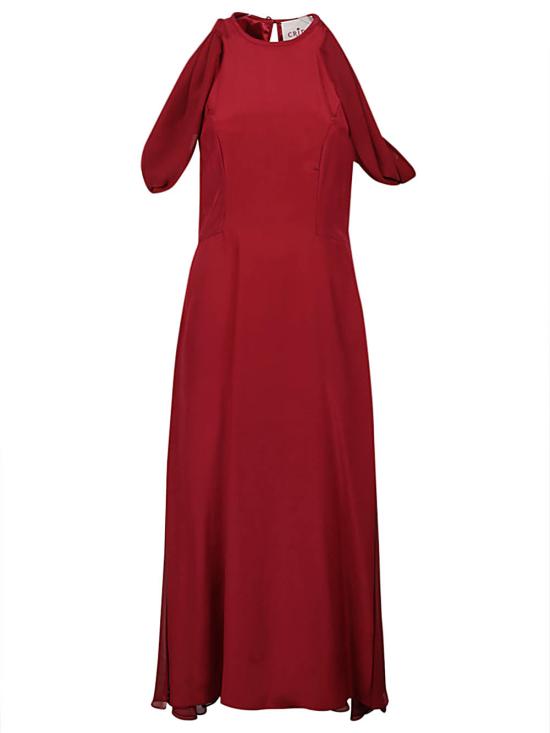  끄리다 롱 원피스 VOLPEDOMIDIDRESS RUBYRED Red