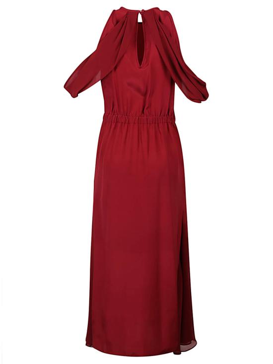  끄리다 롱 원피스 VOLPEDOMIDIDRESS RUBYRED Red - CRIDA