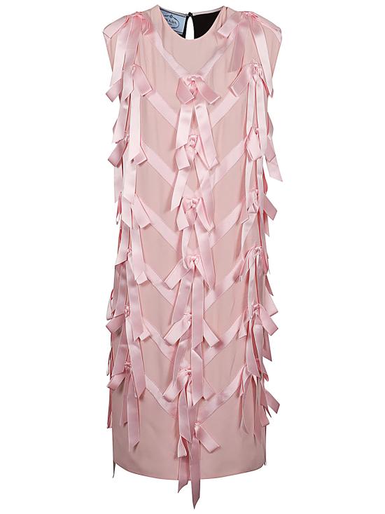 24FW 프라다 숏 원피스 P3N88R 15ZQF0482 White