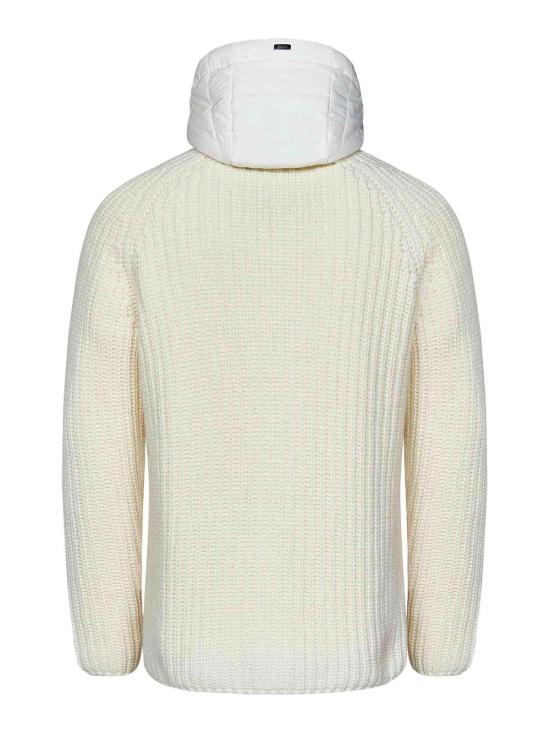 25FW 에르노 콘 스티치 울 가디건 MC000150U700161010 White - HERNO