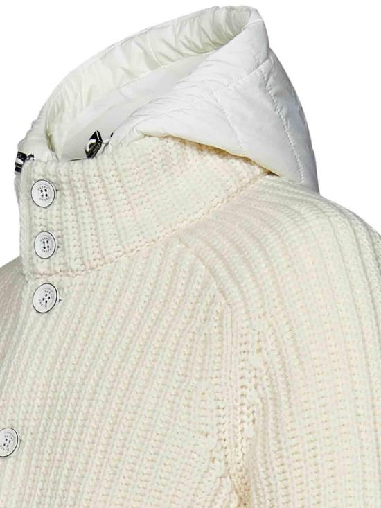 25FW 에르노 콘 스티치 울 가디건 MC000150U700161010 White - HERNO