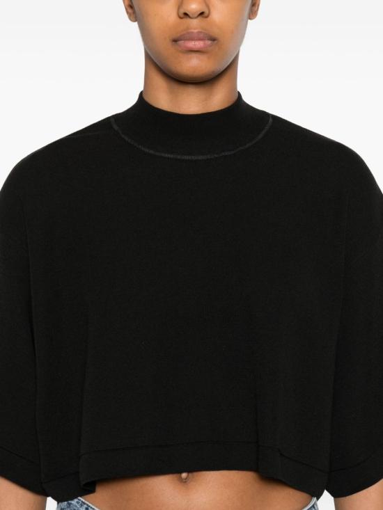 25FW 알라이아 민소매 티셔츠 AA9H1232K083B 995 Black - ALAIA