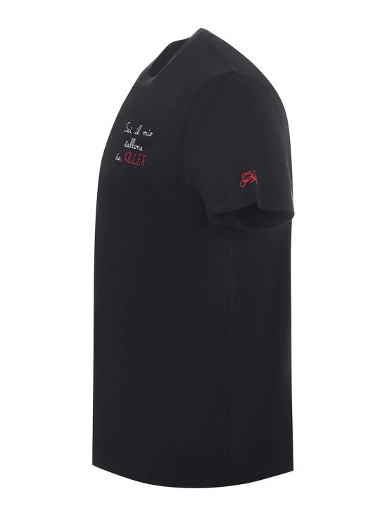 25SS 세인트바쓰 반팔 티셔츠 POT000105289H Black - MC2 SAINT BARTH