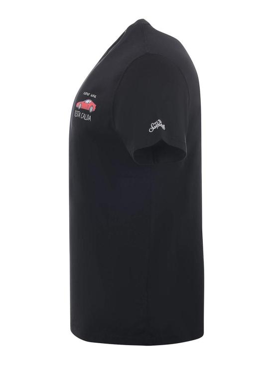 25SS 세인트바쓰 반팔 티셔츠 TSHM00104992H Black - MC2 SAINT BARTH