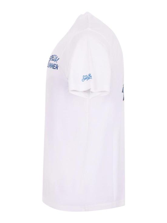 25SS 세인트바쓰 반팔 티셔츠 TSHM00102650H White - MC2 SAINT BARTH