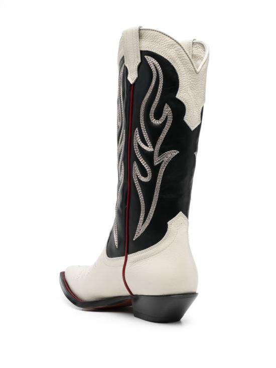  소노라 부츠 SANTAFEMAXIFLOWER35 VACCHETTABLACK WHITE Black - SONORA