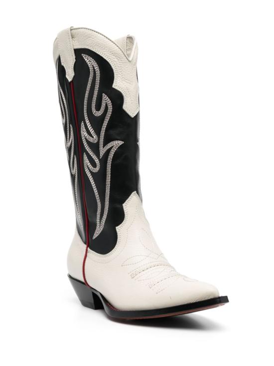  소노라 부츠 SANTAFEMAXIFLOWER35 VACCHETTABLACK WHITE Black - SONORA