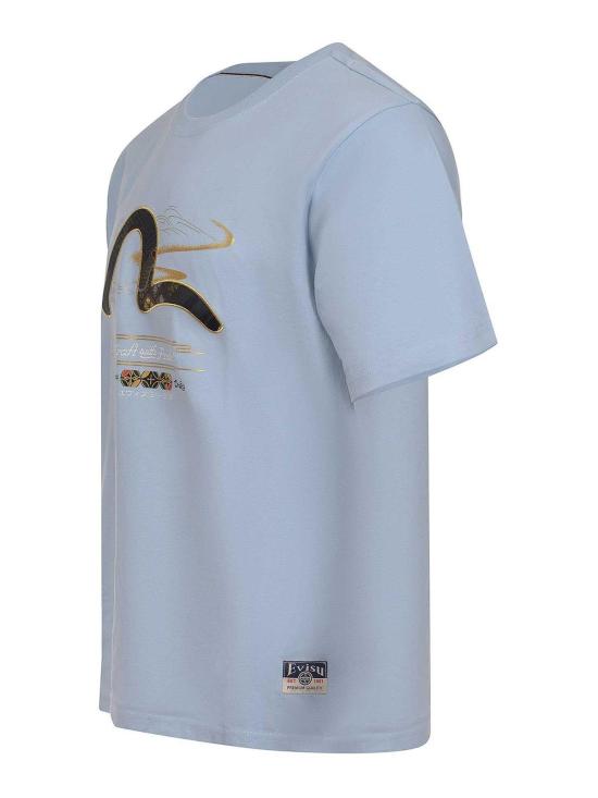  에비수 반팔 티셔츠 2ESHTM5TS1101BLUE Light Blue - EVISU