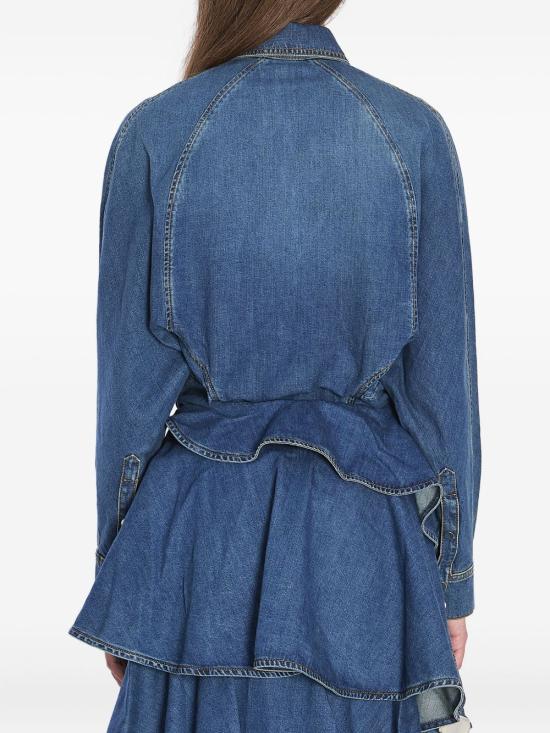 25FW 알라이아 블라우스 AA9C0988D004B 505 Blue - ALAIA