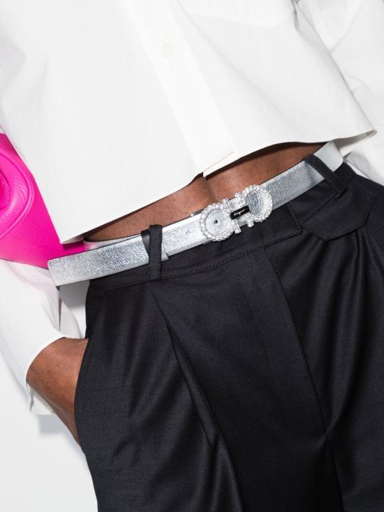 25FW 살바토레 페라가모 벨트 23B727 746845010 Silver - SALVATORE FERRAGAMO