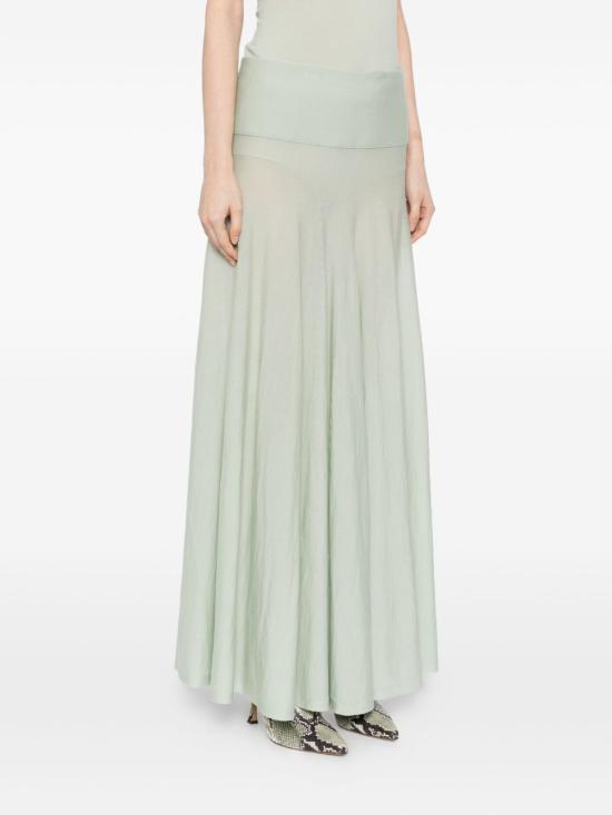 25FW 알라이아 미디 스커트 AA9J2245M9226 605 Green - ALAIA