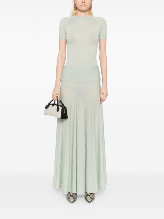 25FW 알라이아 미디 스커트 AA9J2245M9226 605 Green - ALAIA