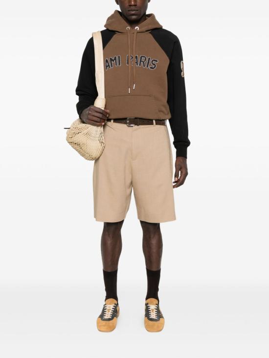 25FW 아미 ADC 로고 자수 레글런 후디 HSW768 7472162 Brown - AMI