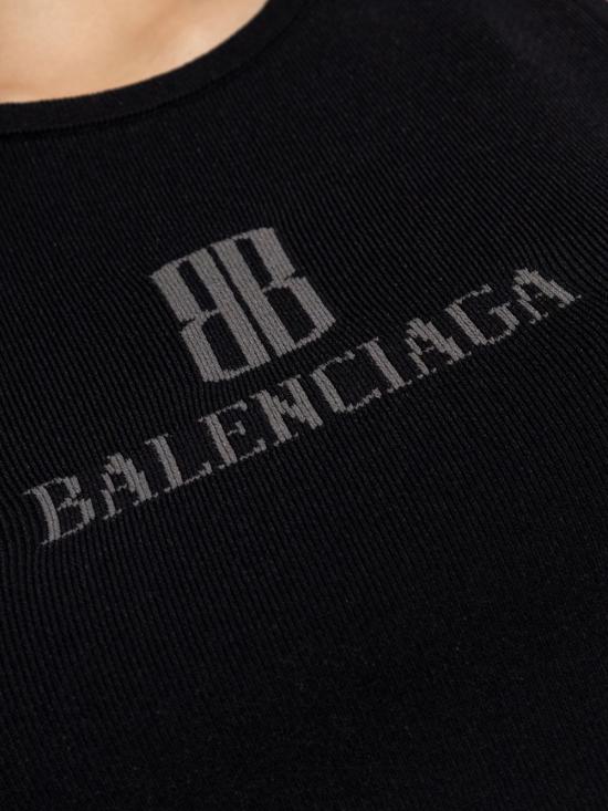 25FW 발렌시아가 민소매 티셔츠 835500 T52311369 Black - BALENCIAGA