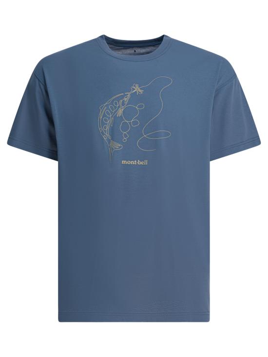 25FW 몽벨 반팔 티셔츠 2304621WICKRON T SINGLE LINEBL Blue