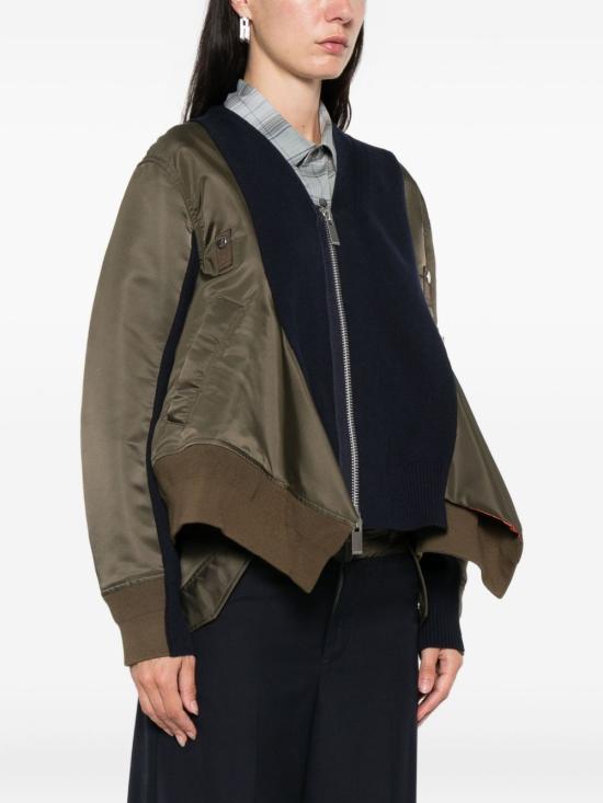 25FW 사카이 가디건 25 07996 532 Kaki - SACAI