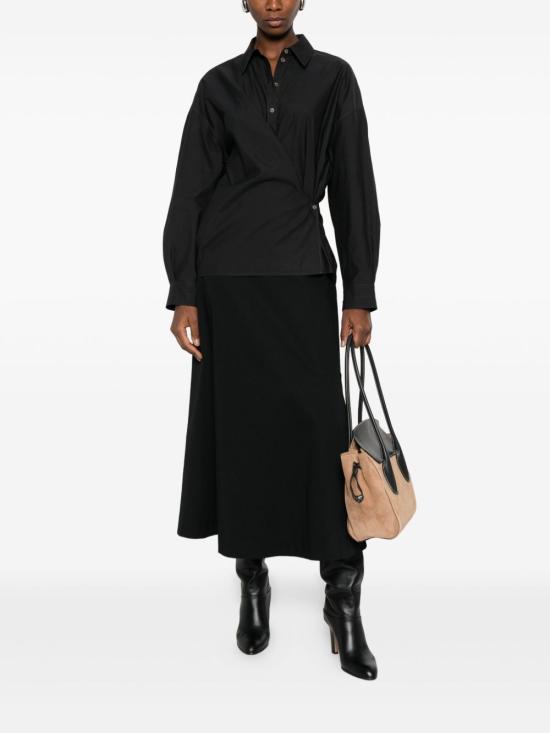 25FW 르메르 스트레이트 칼라 트위스트 셔츠 SH1141 LF1500998 Blue - LEMAIRE