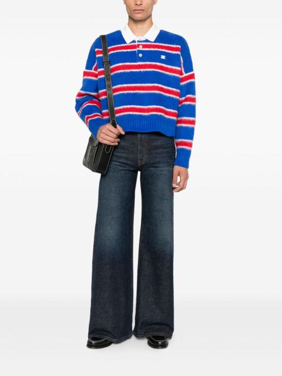 25FW 셀린느 폴로 티셔츠 RY0FQ0ZQJ GBT8 Blue - CELINE