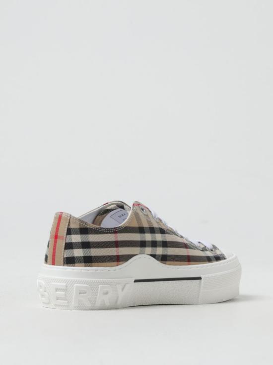 26SS 버버리 체크 코튼 스니커즈 8050506 Beige - BURBERRY