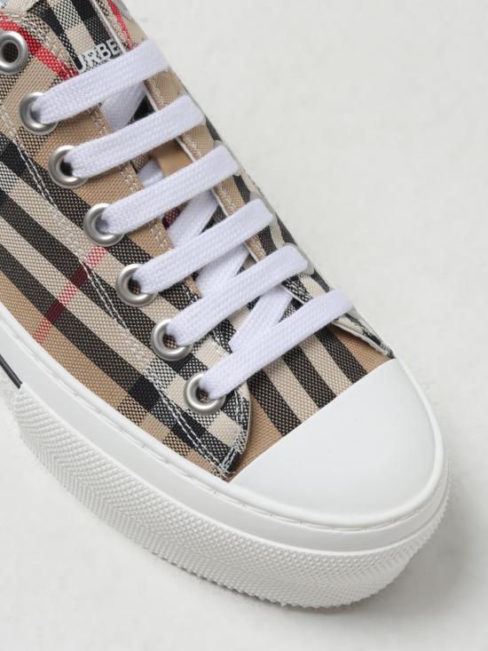 26SS 버버리 체크 코튼 스니커즈 8050506 Beige - BURBERRY