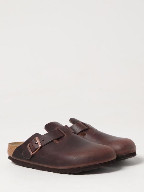 25FW 버켄스탁 보스턴 오일드 레더 클로그 860133W Brown - BIRKENSTOCK
