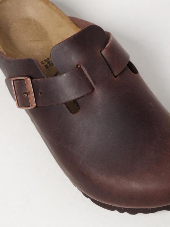 25FW 버켄스탁 보스턴 오일드 레더 클로그 860133W Brown - BIRKENSTOCK