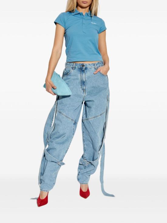 25FW 디 아티코 폴로 티셔츠 251WCT00358 JJJ025AA015 Clear Blue - THE ATTICO