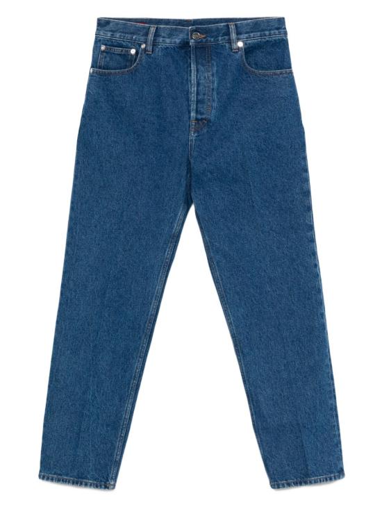 25FW 구찌 크롭트 슬림 데님 팬츠 835215 XDDCX4447 Blue