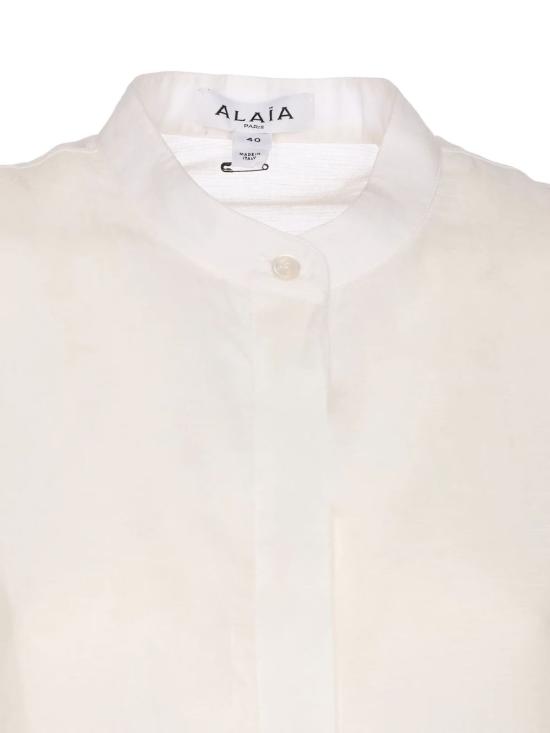 25FW 알라이아 블라우스 AA9C0988W069B 000 White - ALAIA