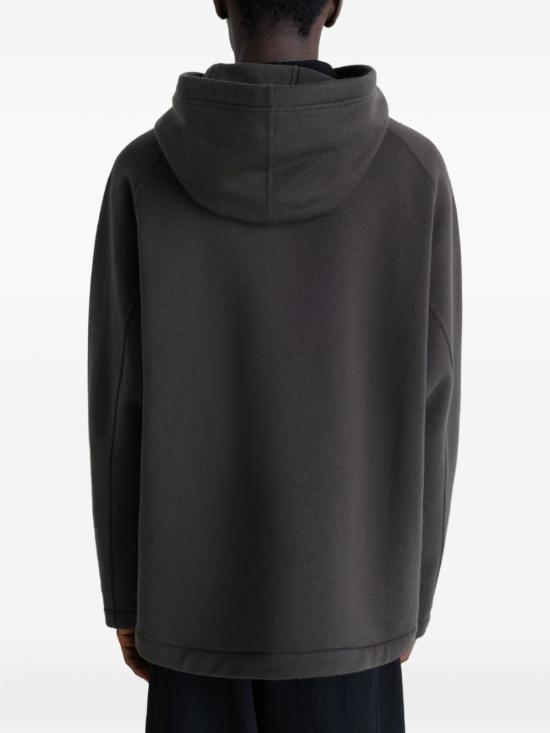 25FW 르메르 후드 티셔츠 TO1453 LJ1047999 Black - LEMAIRE