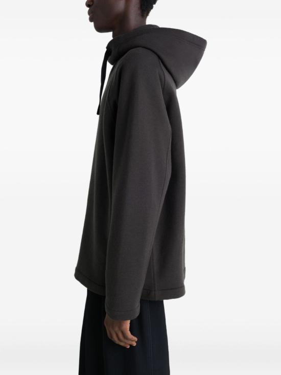 25FW 르메르 후드 티셔츠 TO1453 LJ1047999 Black - LEMAIRE