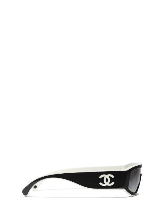 25FW 샤넬 선글라스 CH6057 1656S6 BLACK WHITE - CHANEL