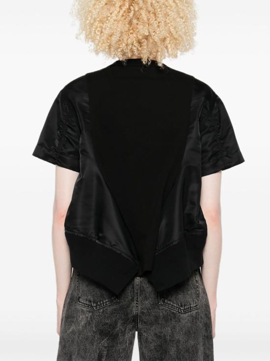 25FW 사카이 반팔 티셔츠 25 07998 001 Black - SACAI