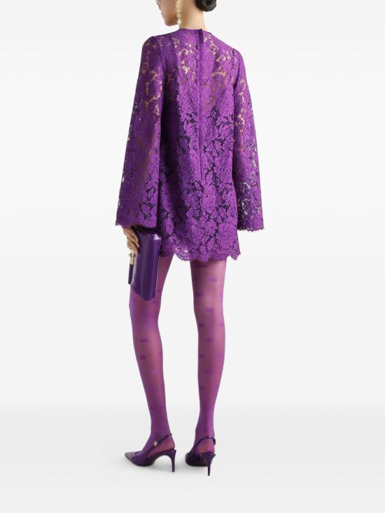 25FW 돌체앤가바나 숏 원피스 F6DJOT HLM7LF0571 Purple - DOLCE & GABBANA