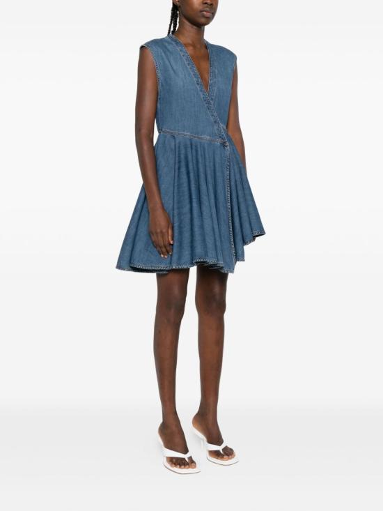 25FW 알라이아 숏 원피스 AA9R2682D004B 505 Blue - ALAIA