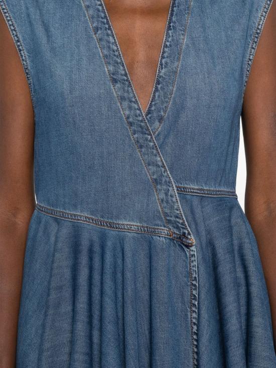 25FW 알라이아 숏 원피스 AA9R2682D004B 505 Blue - ALAIA