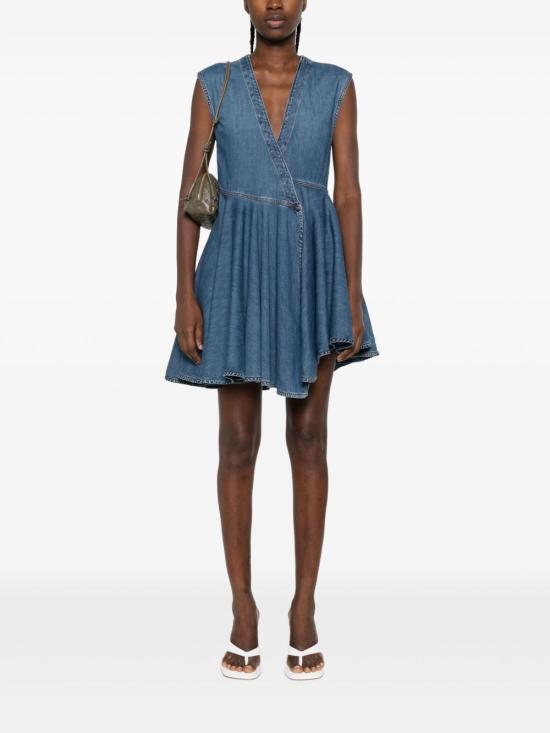 25FW 알라이아 숏 원피스 AA9R2682D004B 505 Blue - ALAIA