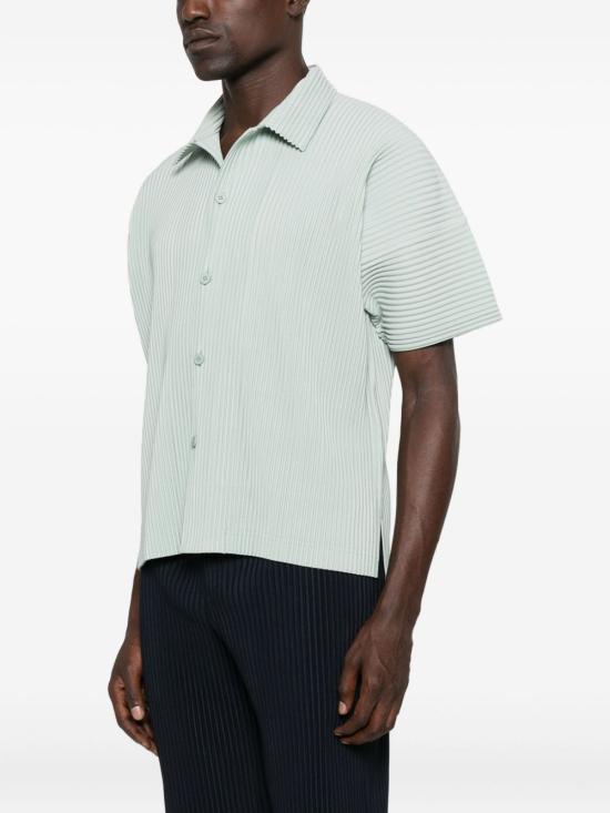 25FW 옴므 플리세 이세이 미야케 폴로 티셔츠 HP58JJ072 70 Clear Blue - HOMME PLISSE' ISSEY MIYAKE