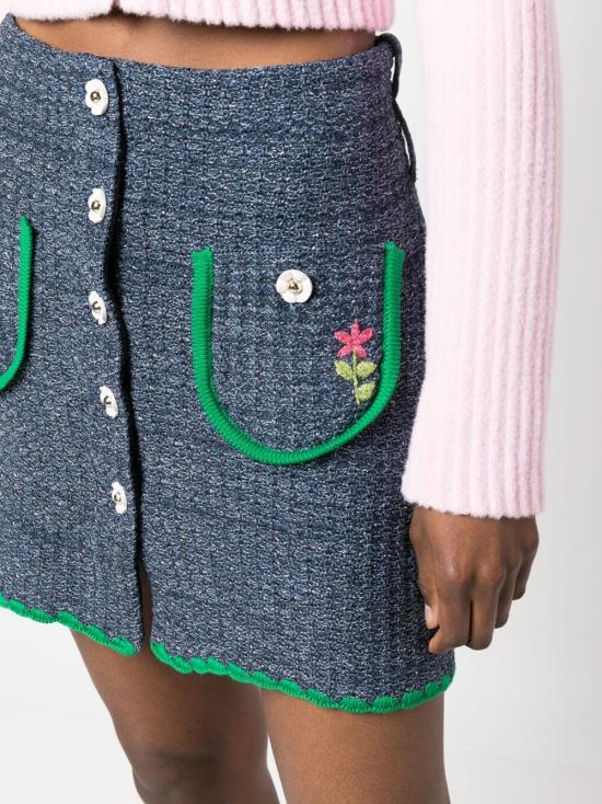  코르미오 미디 스커트 CHIARA BLUE Blue - CORMIO