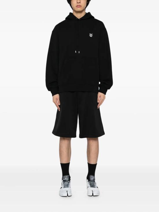 25FW 메종키츠네 폭스 헤드 컴포트 후드 티셔츠 PM00703KM0341 P199 BLACK - MAISON KITSUNE
