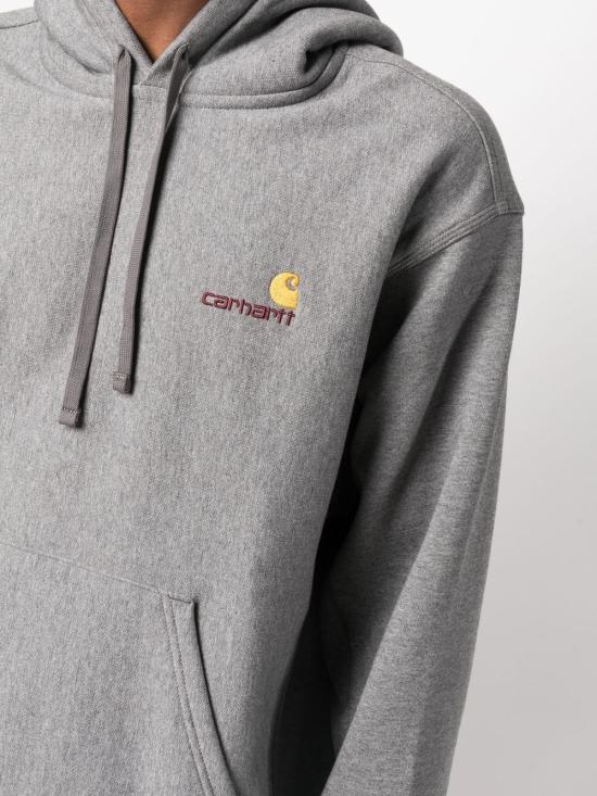25FW 칼하트 WIP 후드 아메리칸 스크립트 스웨트셔츠 I028279V6XX GREY - CARHARTT WIP
