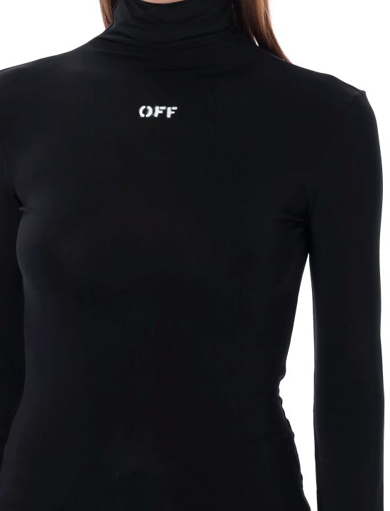 25FW 오프화이트 터틀넥 OWAD122C99JER003 1001 BLACK - OFF WHITE