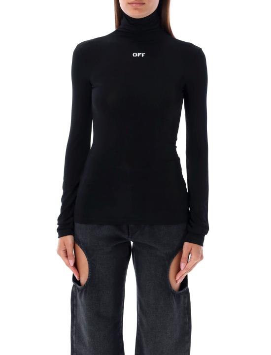 25FW 오프화이트 터틀넥 OWAD122C99JER003 1001 BLACK