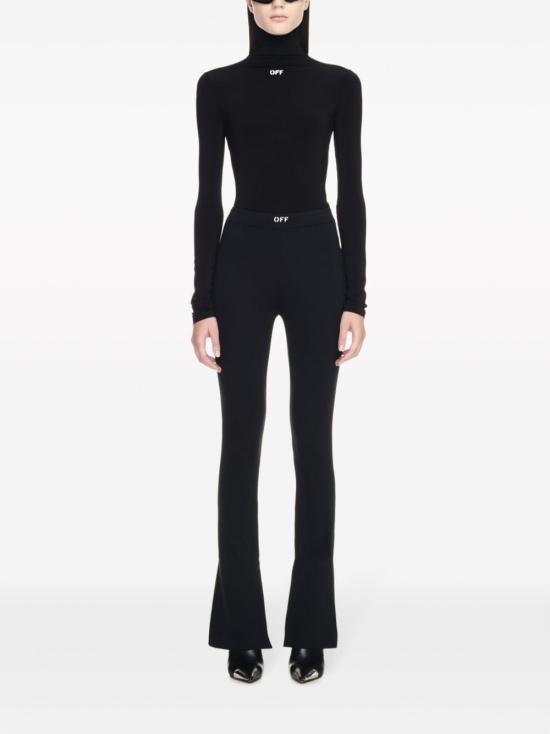 25FW 오프화이트 스트레이트 팬츠 OWCD023C99JER001 1001 BLACK - OFF WHITE