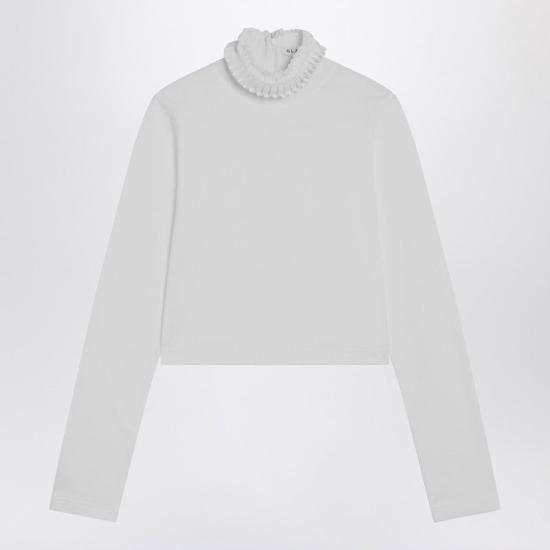 25FW 알라이아 반팔 티셔츠 AA9I0010J010BCO 000 WHITE