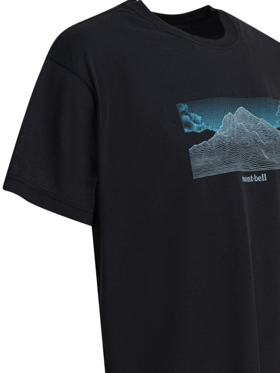 25FW 몽벨 반팔 티셔츠 2304624WICKRON T GEOGRAPHYBK Black - MONTBELL