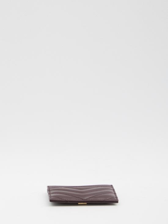 25FW 생로랑 카산드라 마틀라세 카드 케이스  423291AAA44 6195 BURGUNDY - SAINT LAURENT