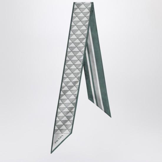25FW 프라다 자카드 실크 타이 1FF0082C81 F077U GREEN
