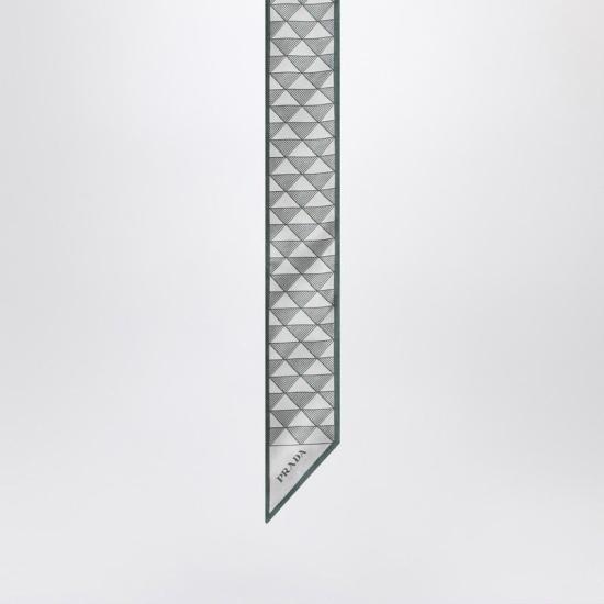 25FW 프라다 자카드 실크 타이 1FF0082C81 F077U GREEN - PRADA